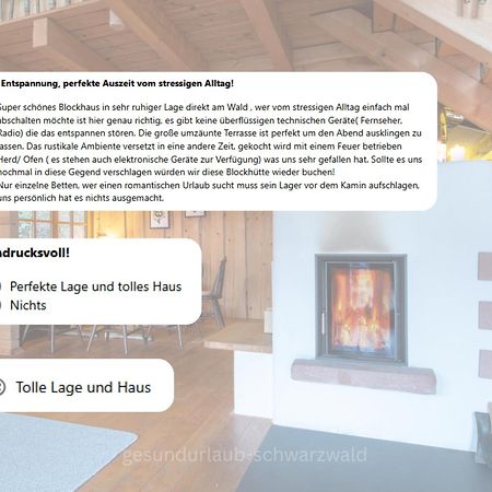 Schwarzwald Blockhaus - Sauna - Kamin - Mit Bettwaesche Und Handtuecher Schenkenzell Экстерьер фото